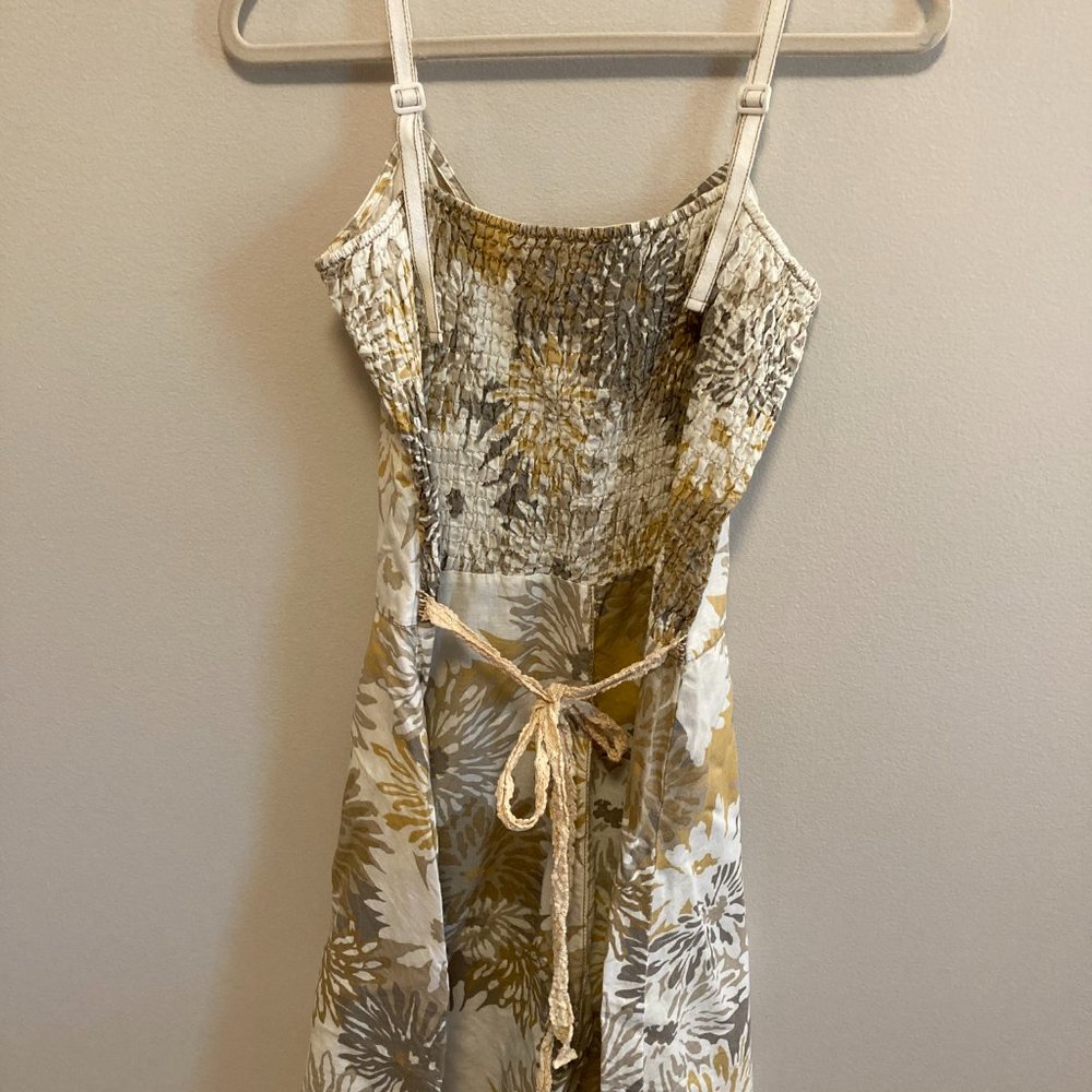 Sundress Free People Sz 10 Women's Linen Blend Sleeveless Floral Cottage - Picture 3 of 15
